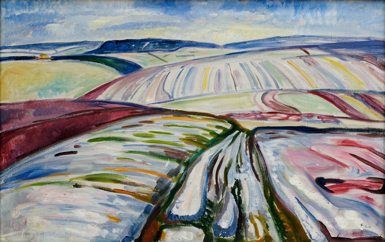 Pole ve sněhu od Edvard Munch