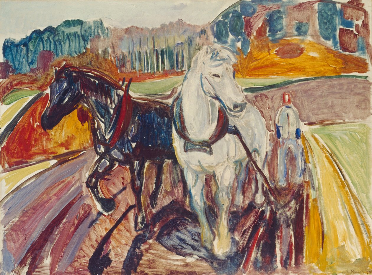 Koňský tým od Edvard Munch