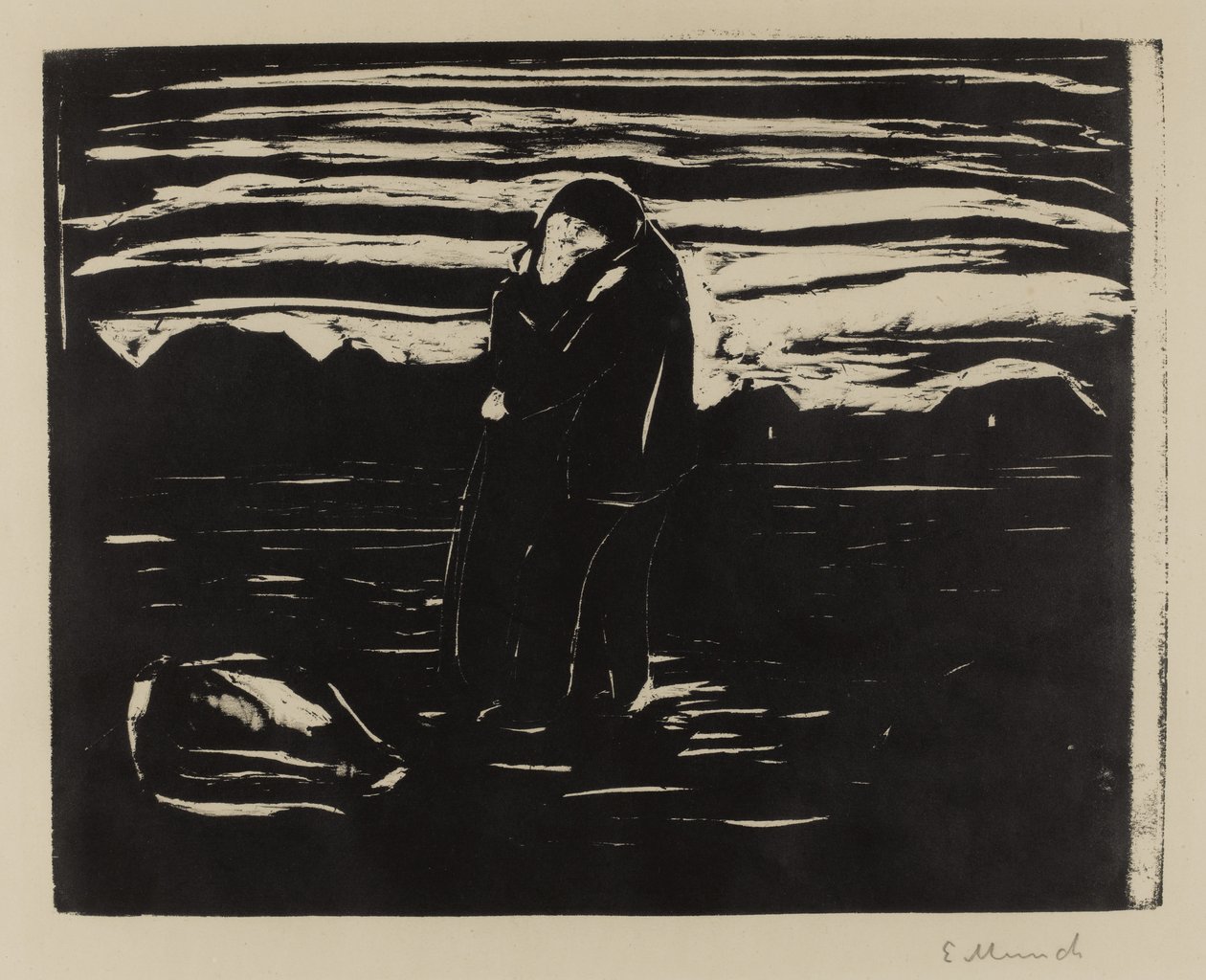 Polibek v poli, 1905 od Edvard Munch