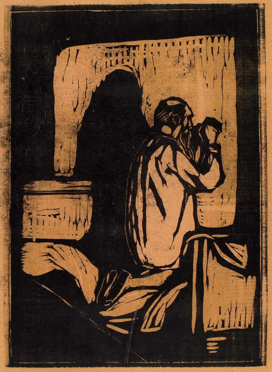 Starý muž se modlí od Edvard Munch