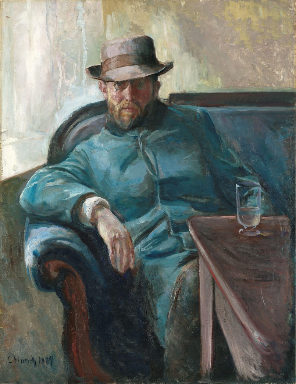 Portrét Hanse Jaegera, 1889 od Edvard Munch