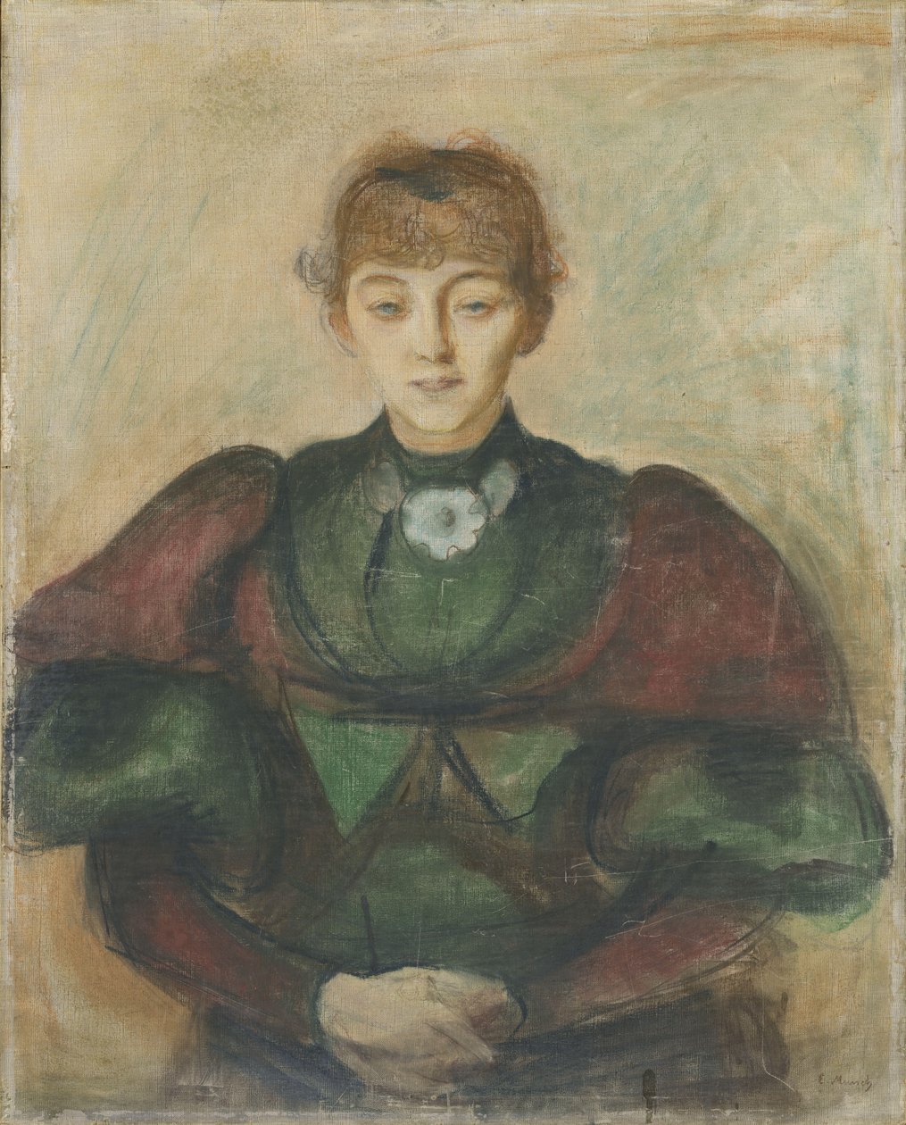 Ragnhild Backstrom, kolem roku 1894 (pastel na plátně) od Edvard Munch