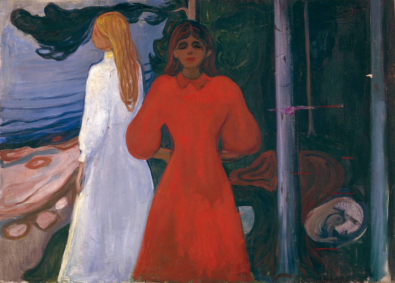Červená a bílá od Edvard Munch