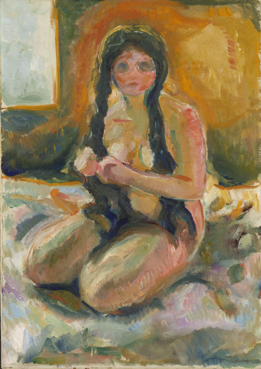 Sedící nahá od Edvard Munch