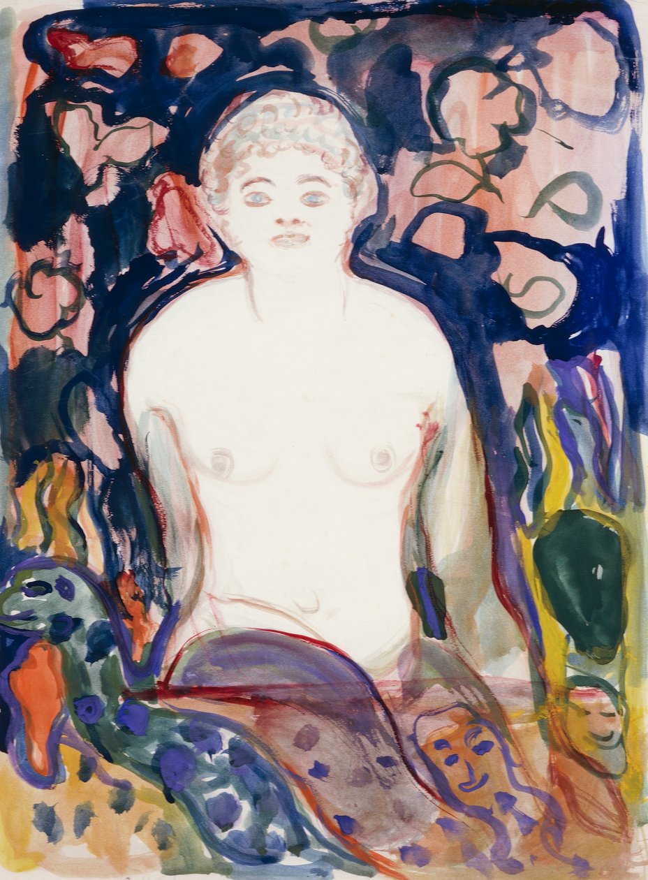 Sedící model od Edvard Munch