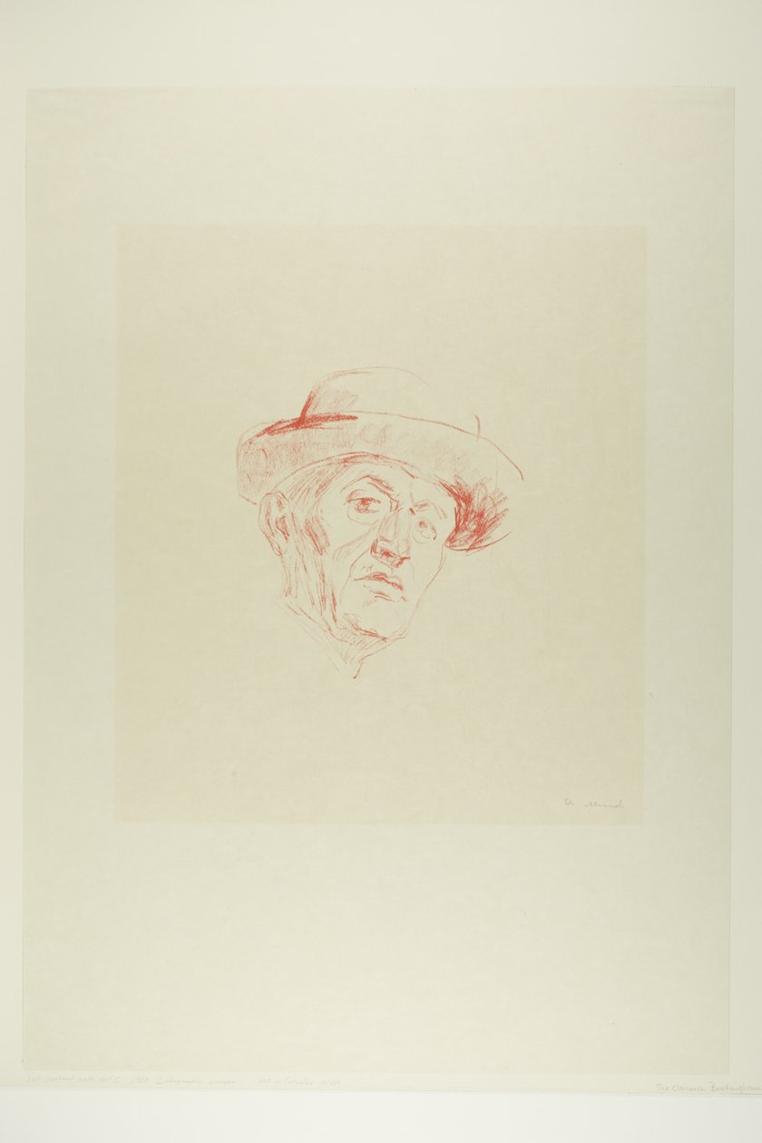 Autoportrét s kloboukem I od Edvard Munch