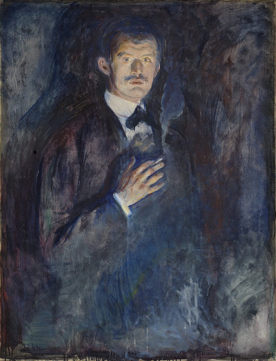 Autoportrét s cigaretou od Edvard Munch