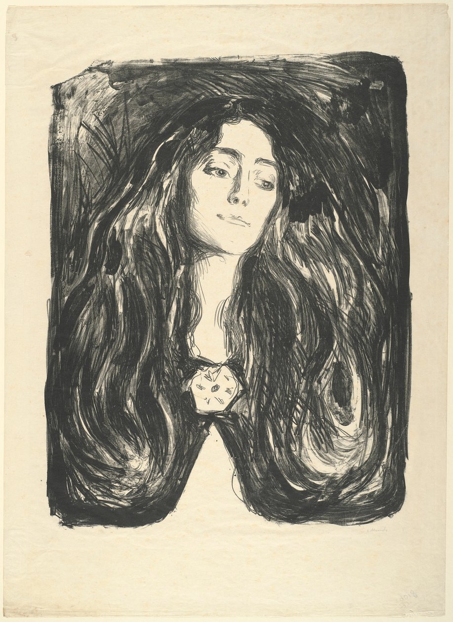 Brož. Eva Mudocciová od Edvard Munch