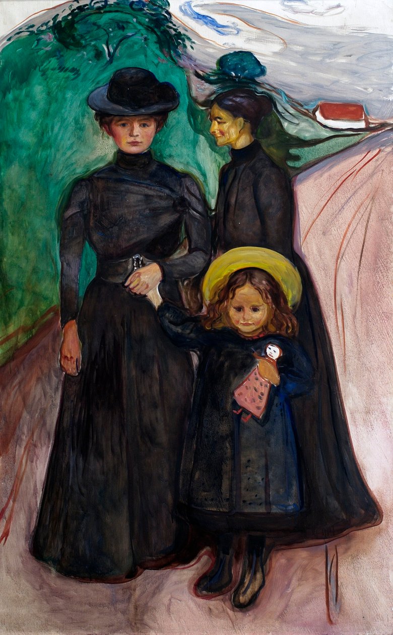 Rodina (The Book Family) od Edvard Munch