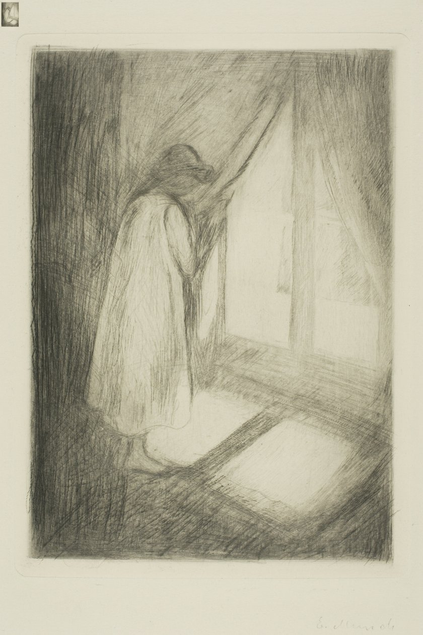 Dívka u okna od Edvard Munch