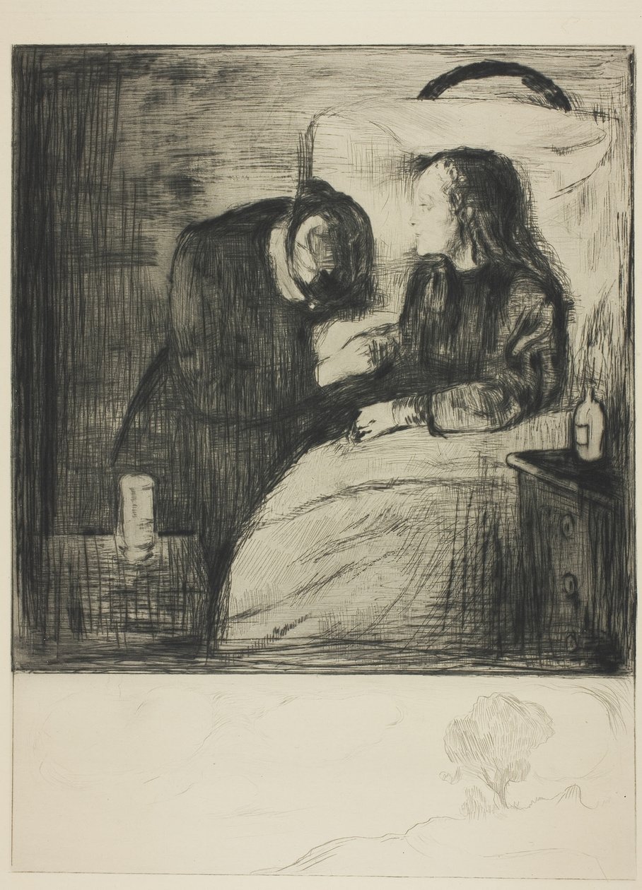 Nemocné dítě od Edvard Munch