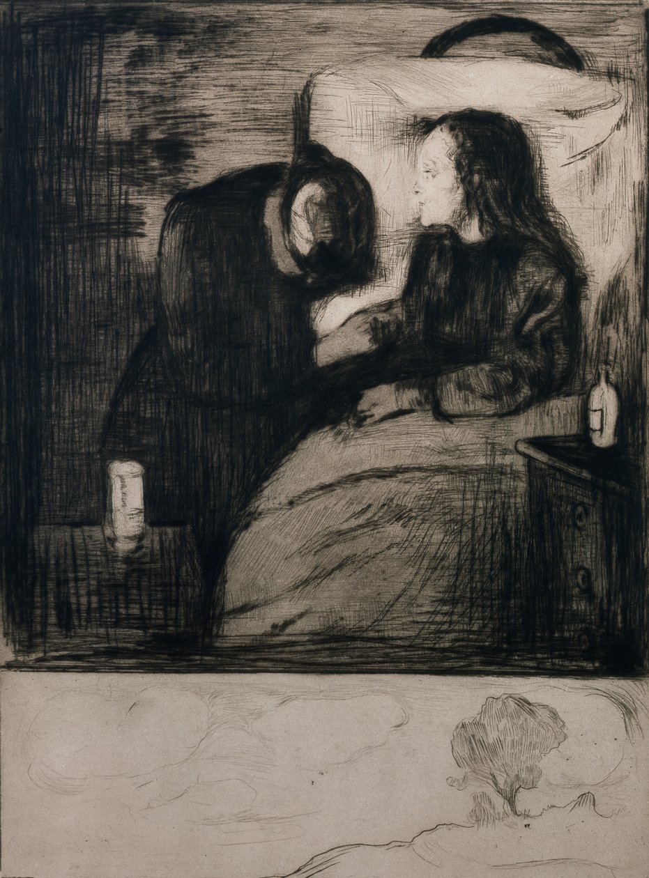 Nemocné dítě od Edvard Munch