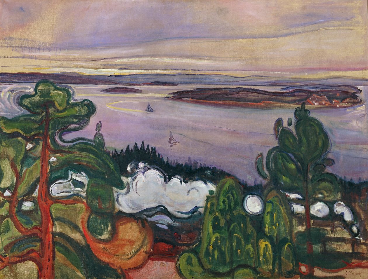 Kouř z vlaku od Edvard Munch