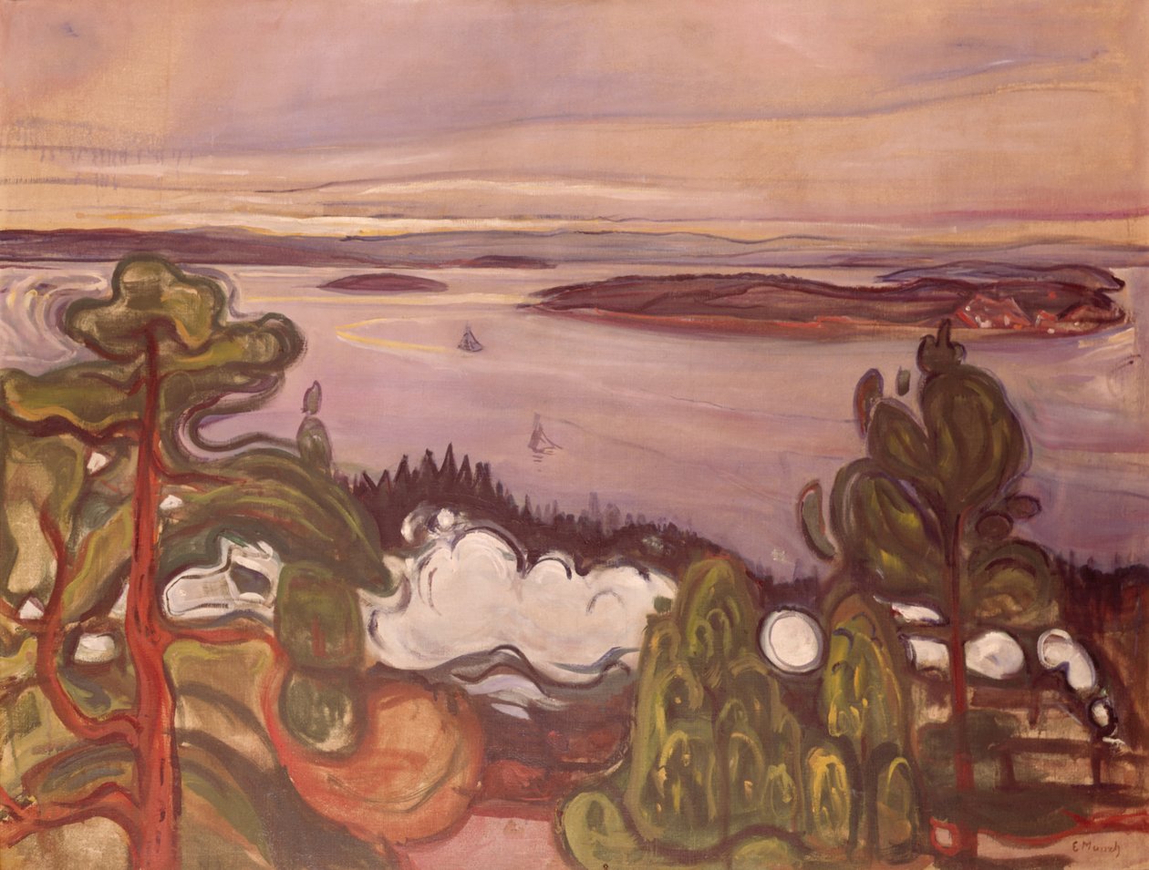 Kouř z vlaku od Edvard Munch