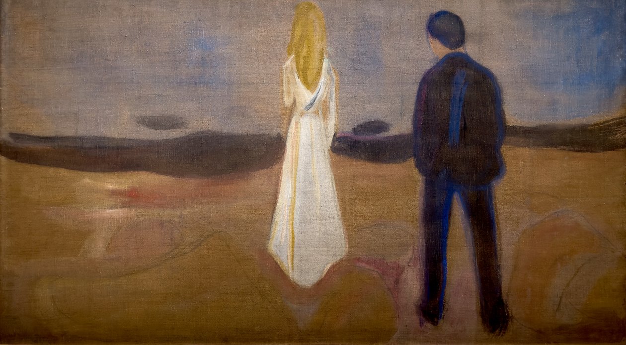 Dvě lidské bytosti (samotáři) od Edvard Munch