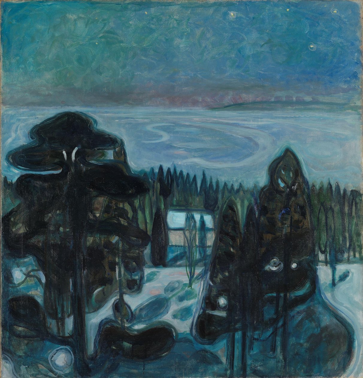 bílá noc od Edvard Munch
