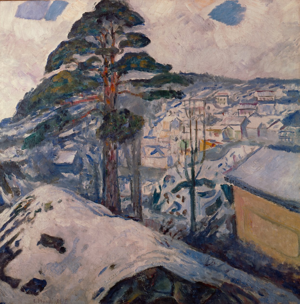 Zima v Kragerø od Edvard Munch