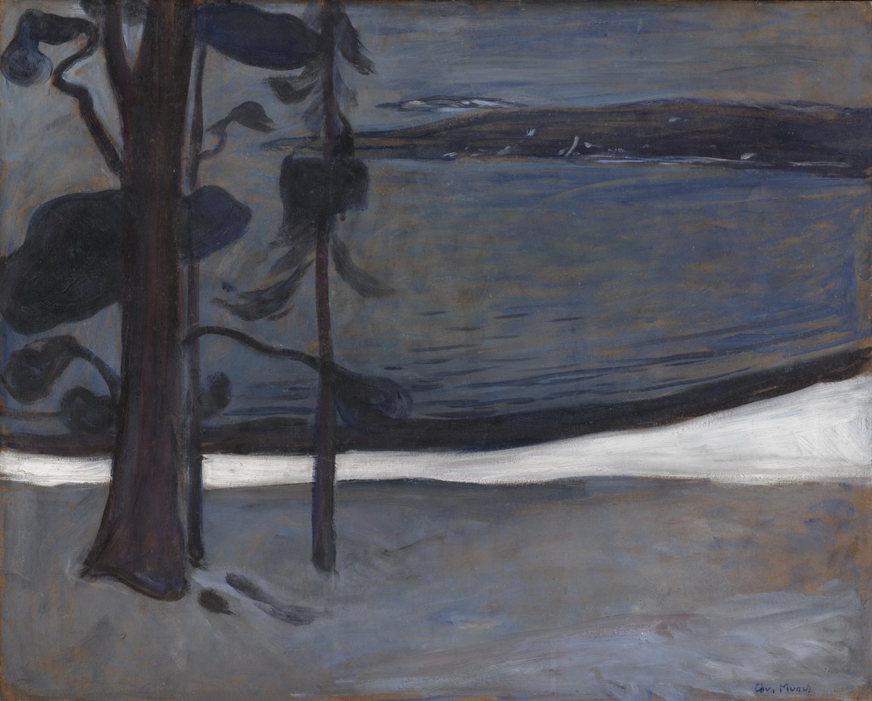 Zima v Nordstrandu od Edvard Munch