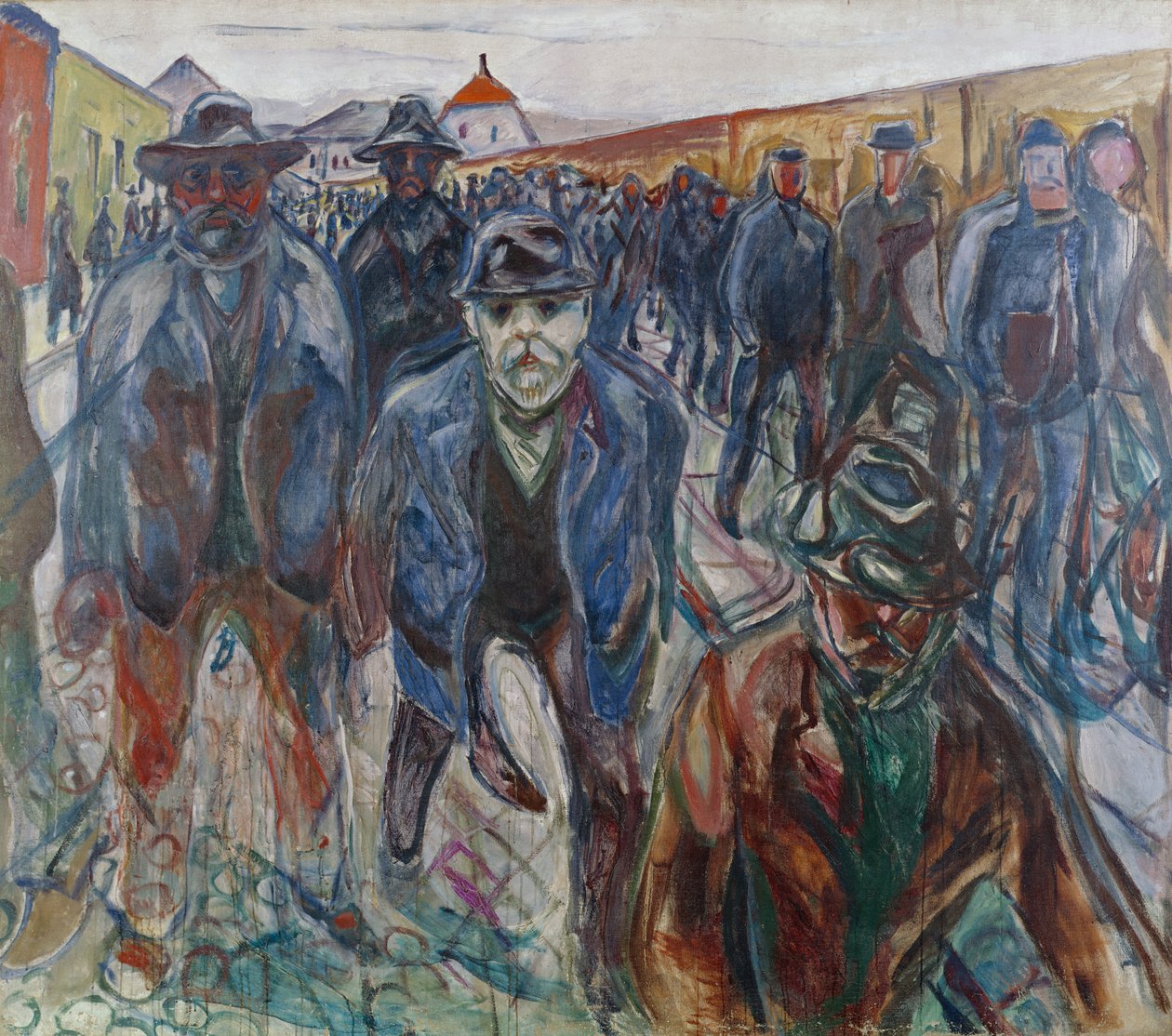 Pracovníci na cestě domů od Edvard Munch