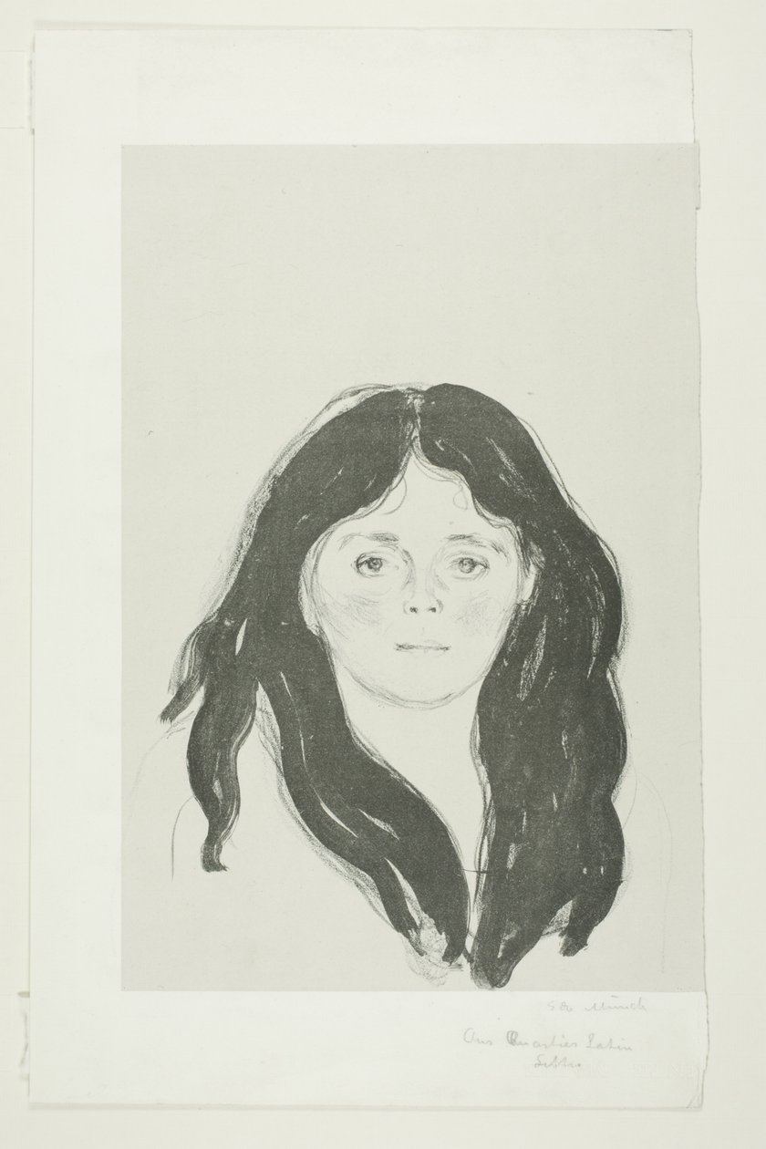 Mladá žena z Latinské čtvrti od Edvard Munch