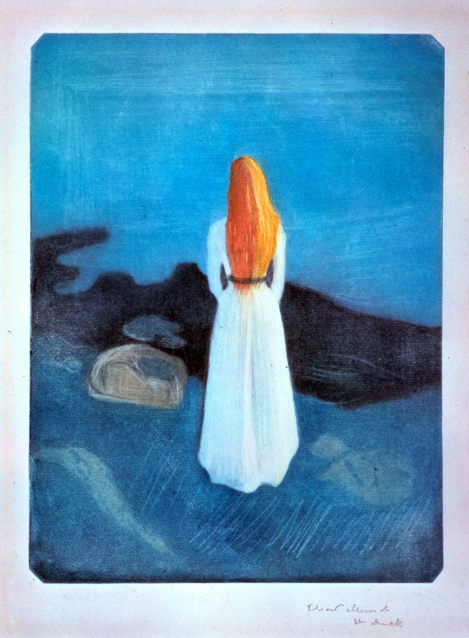 Mladá žena na pobřeží, 1896 od Edvard Munch