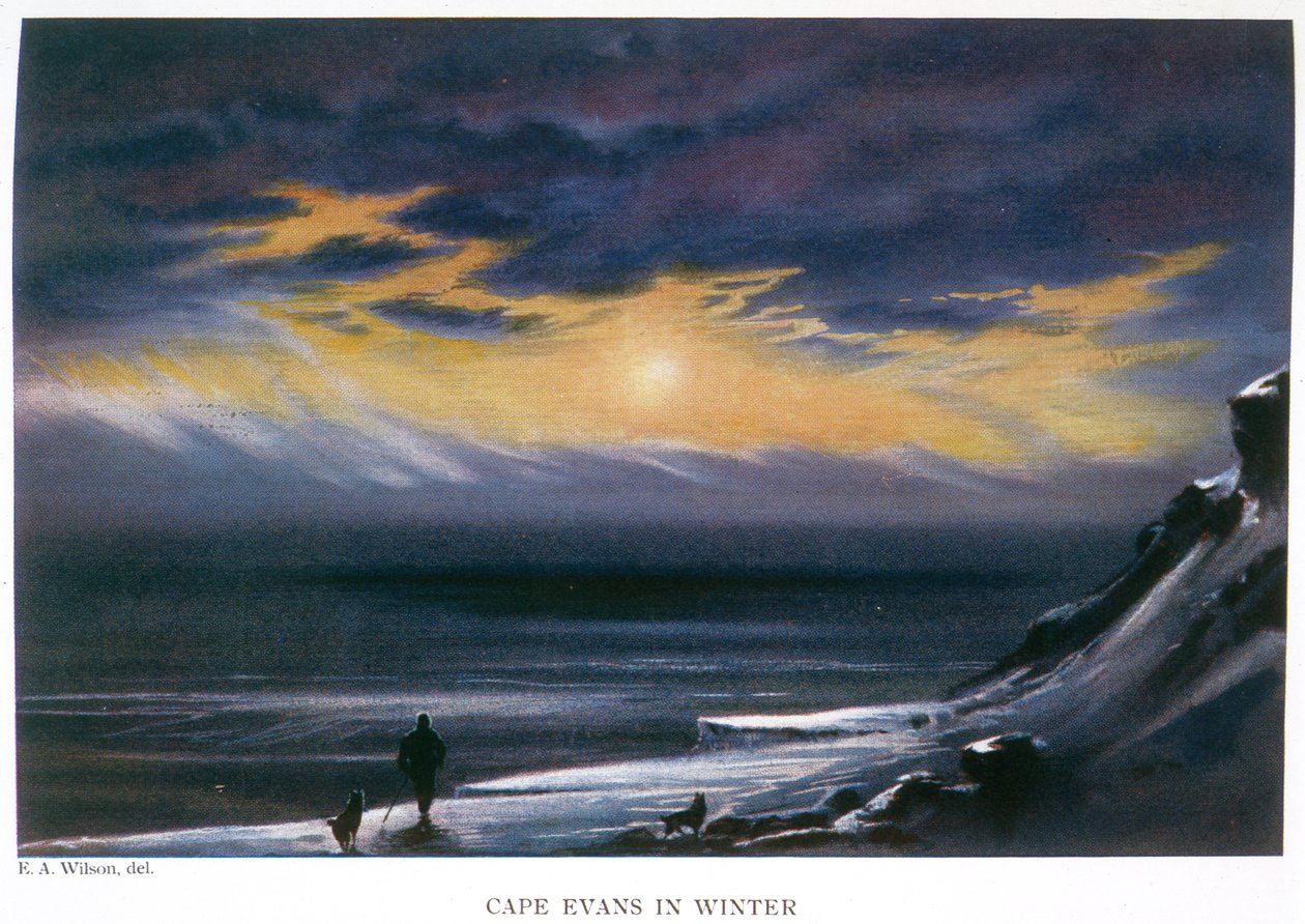 Cape Evans v zimě od Edward Adrian Wilson