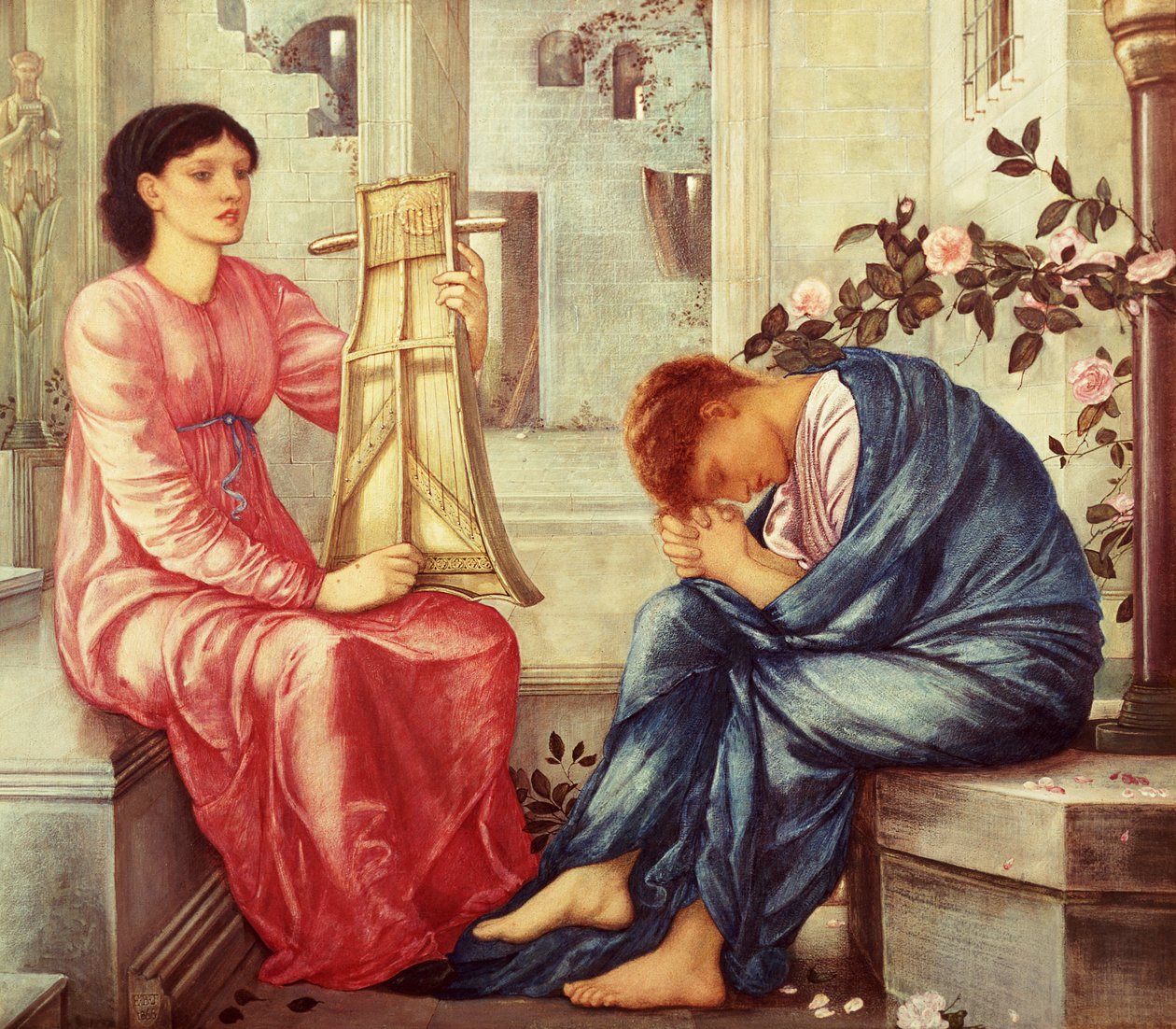 Lament, 1866 (kvaš) od Edward Burne Jones