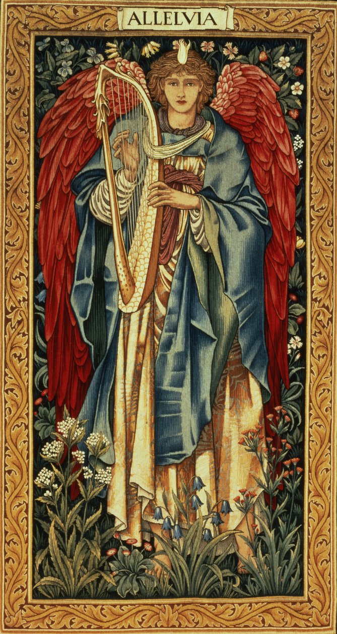 Alleluia, návrh Edwarda Burne-Jonese a výroba Morris and Company, cca 1885 (tapiserie) od Edward Burne Jones