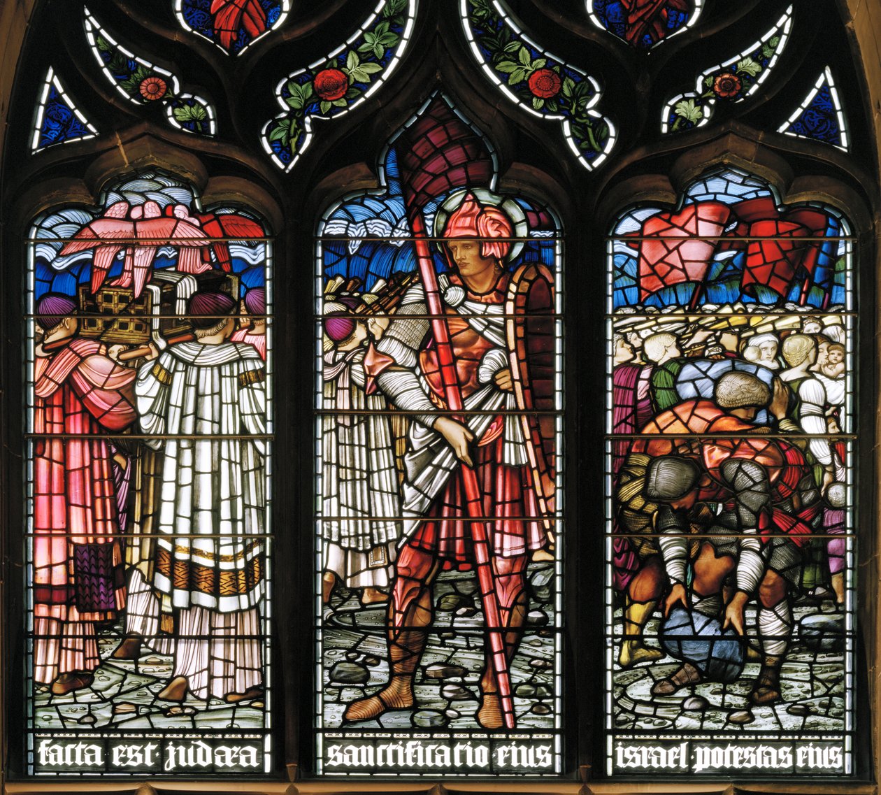 Edinburgh, St Giles Cathedral, Morris & Co., Edward Burne-Jones, Joshua, Crossing The Red Sea, 1886, Medieval Knight od Edward Burne Jones