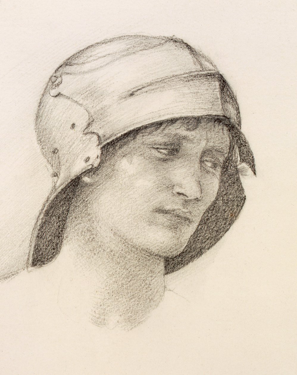 Žena v klobouku, detail ze skicáře od Edward Burne Jones