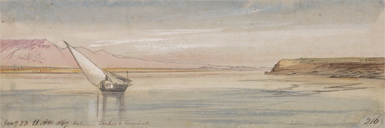 Mezi Thébami a Ermentem od Edward Lear