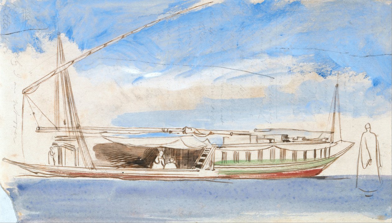 Loď na Nilu od Edward Lear