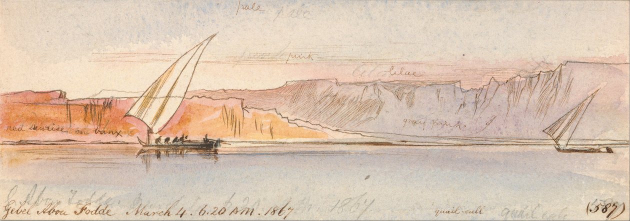 Gebel Abu Fodde od Edward Lear