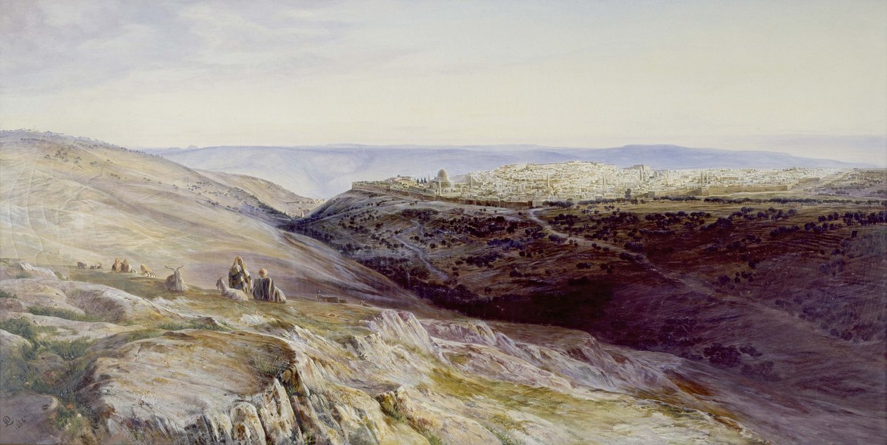 Jeruzalém, 1865 od Edward Lear