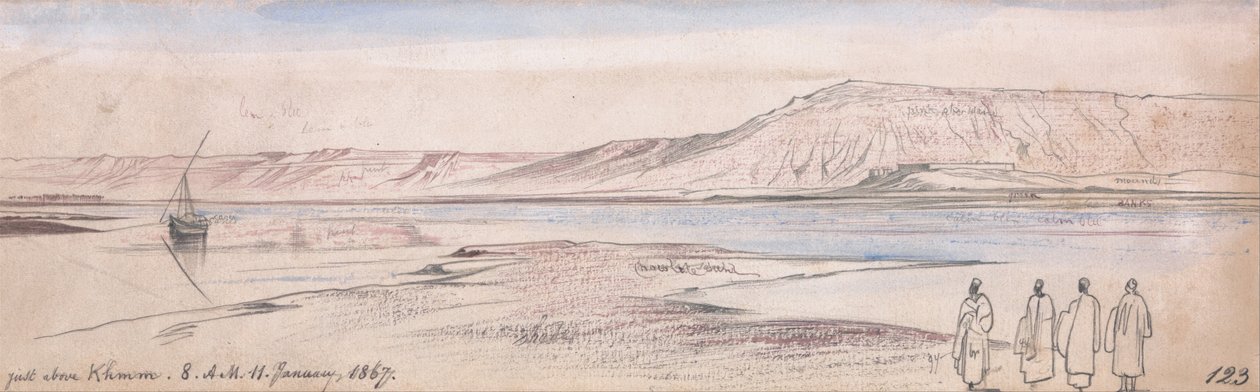 Těsně nad Ekhmim od Edward Lear