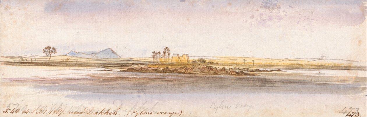Blízko Dakkehu od Edward Lear