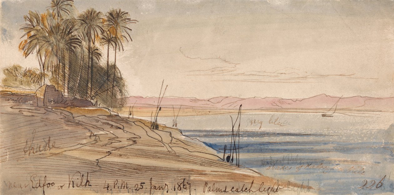 Blízko Edfu nebo Kilh od Edward Lear