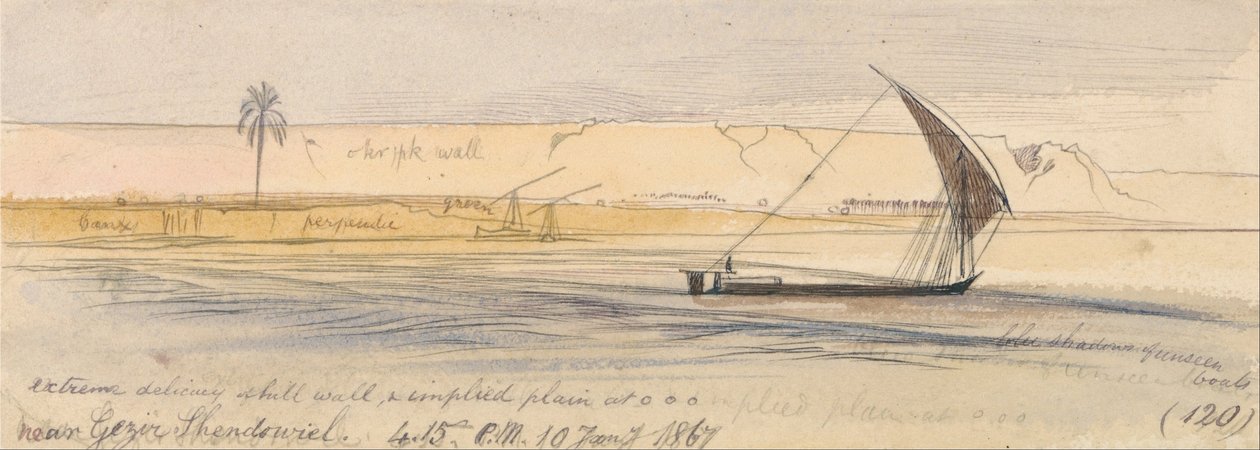 Poblíž Gezir Shendowiel od Edward Lear