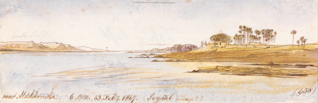 Blízko Maharraky, 18:00-13:00, 13. února 1867 (458) od Edward Lear
