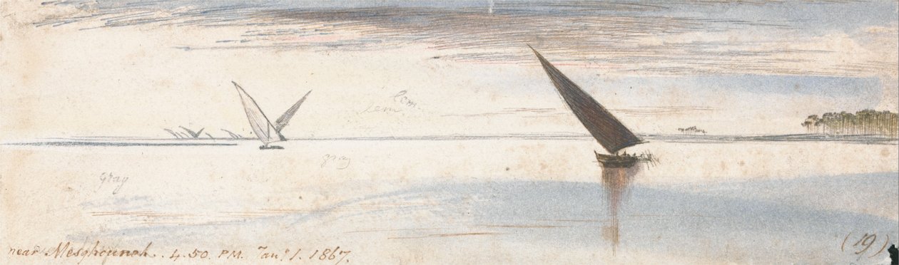 Blízko Mesghouneh od Edward Lear