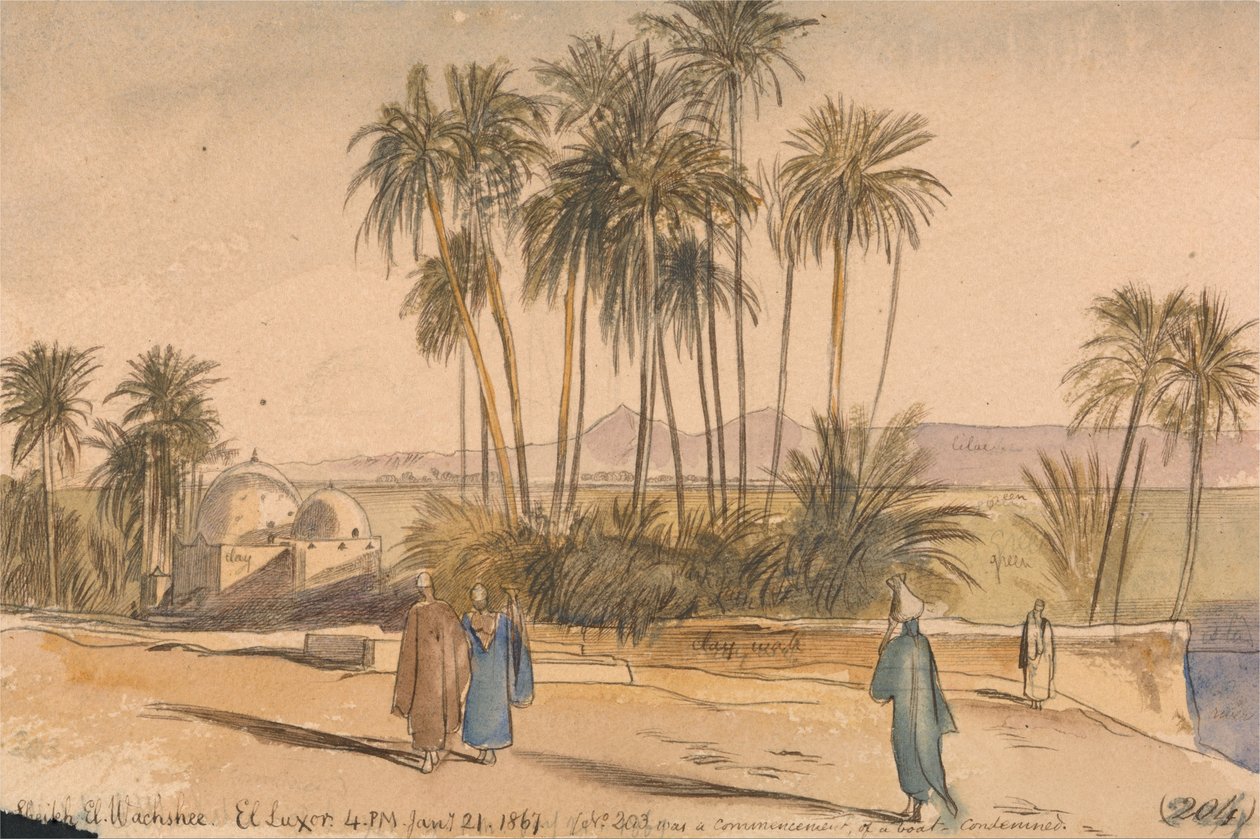 Sheikh El Wachshee, Luxor od Edward Lear