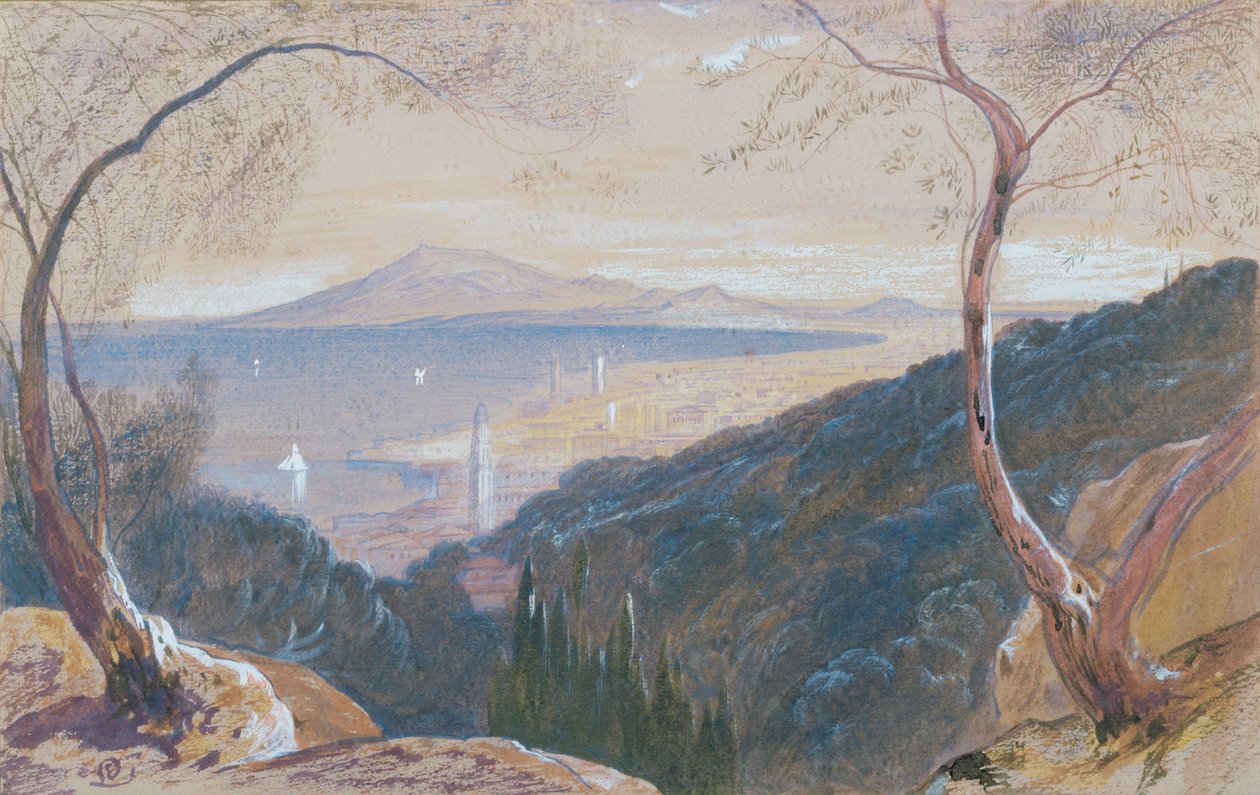 Ostrov Zante, Řecko (wc a barva těla) od Edward Lear