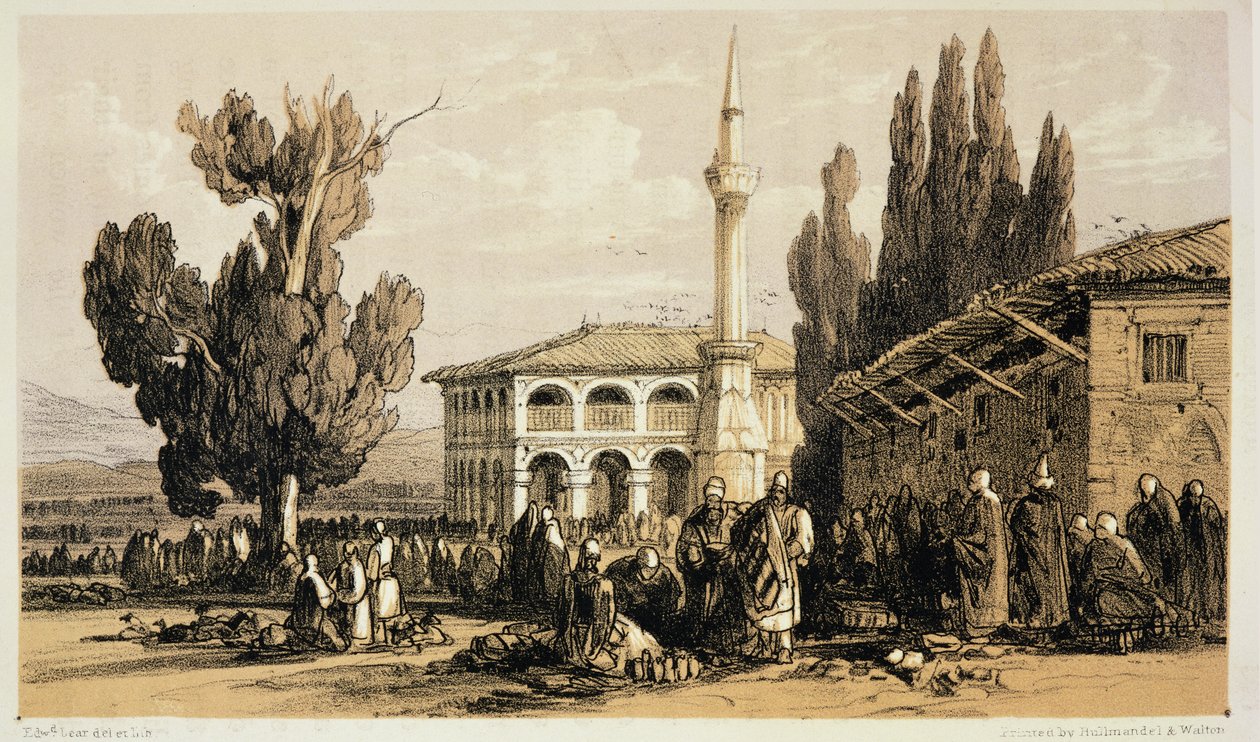 Tirana, z „Časopisů malíře krajiny v Albánii a Řecku“, vydané v roce 1851 od Edward Lear