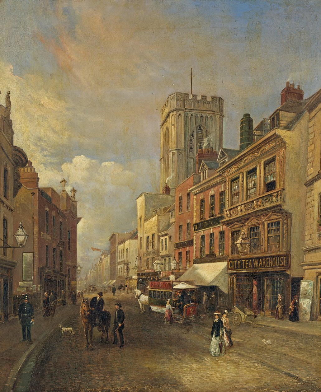 Southgate Street, Gloucester, asi 1875 od Edward Smith
