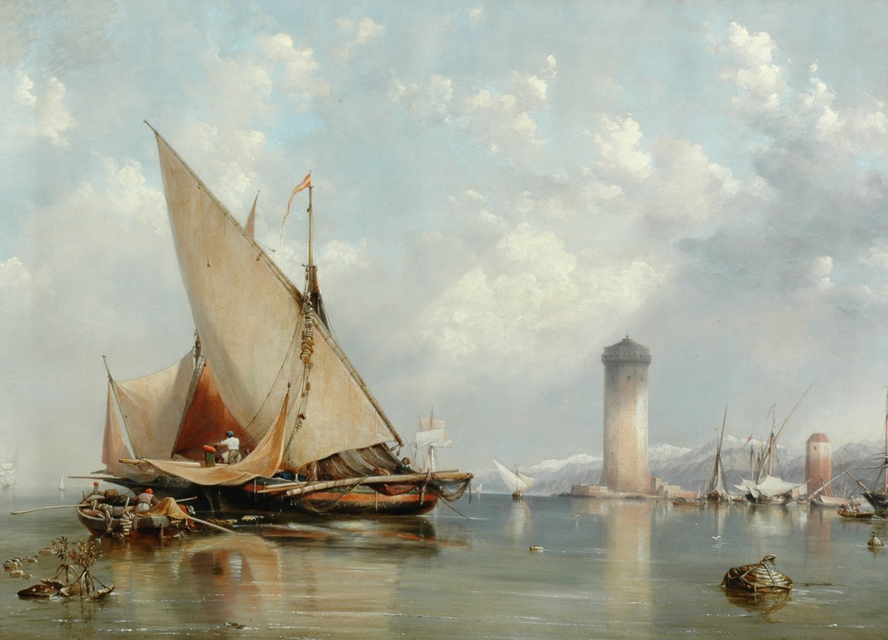 U pobřeží Leghornu, 1848 od Edward William Cooke