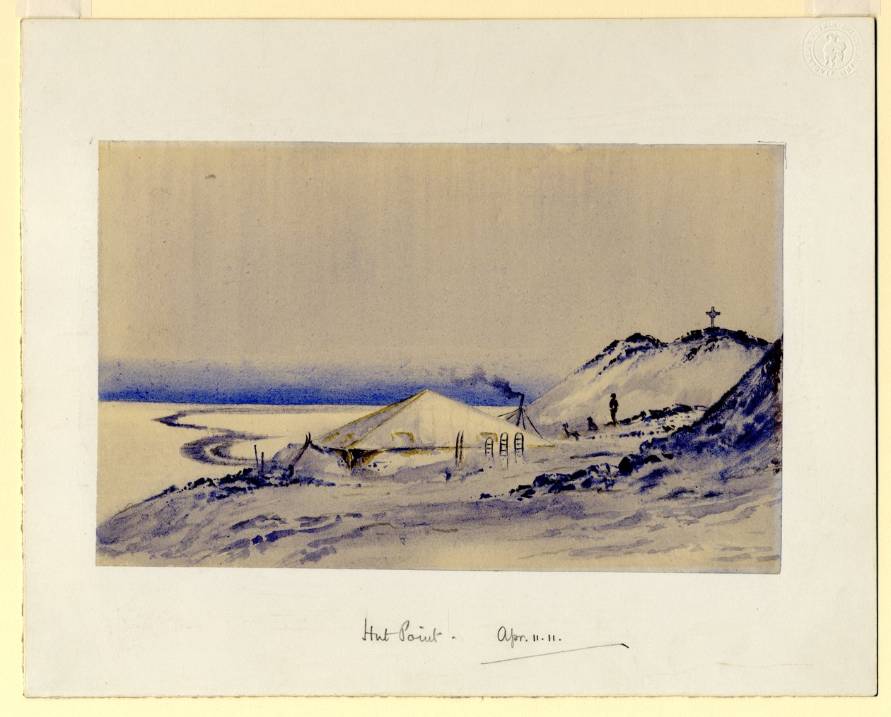Hut Point, 1911 (wc na papíře) od Edward Adrian Wilson