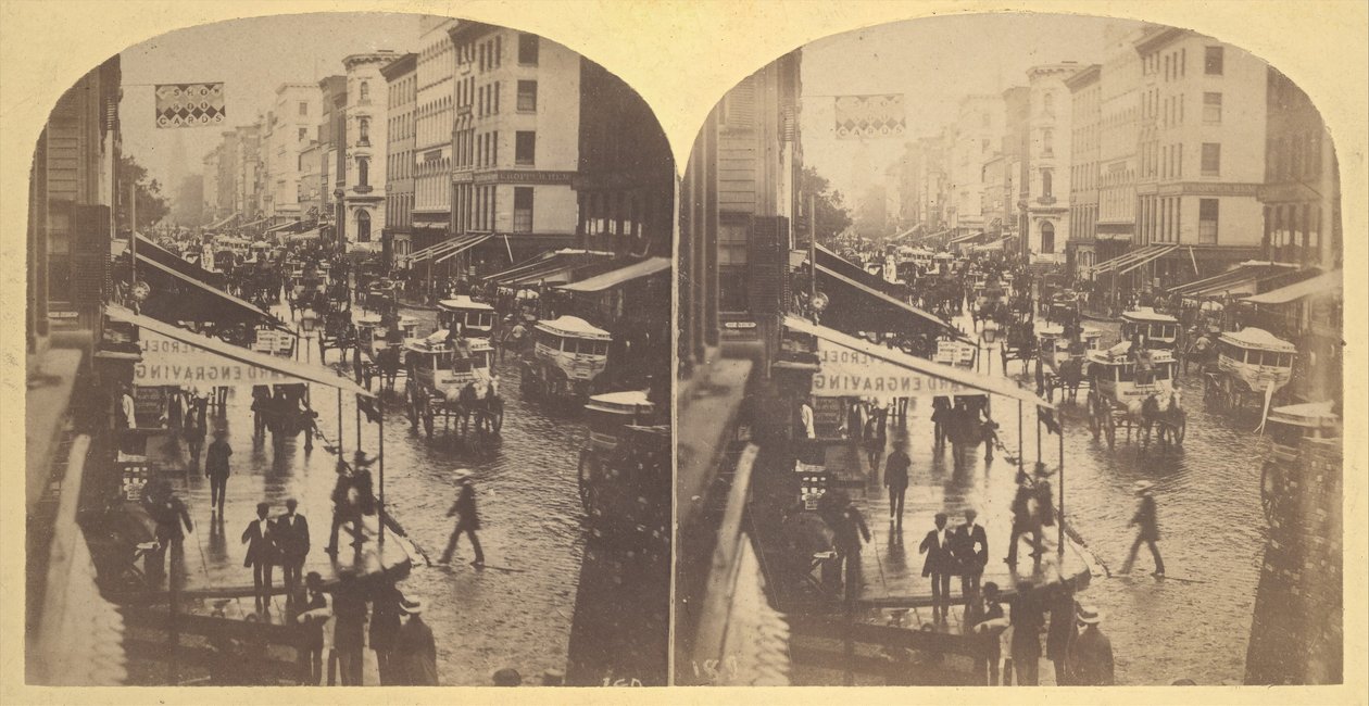 Broadway za deštivého dne, 1859. od Edward Anthony