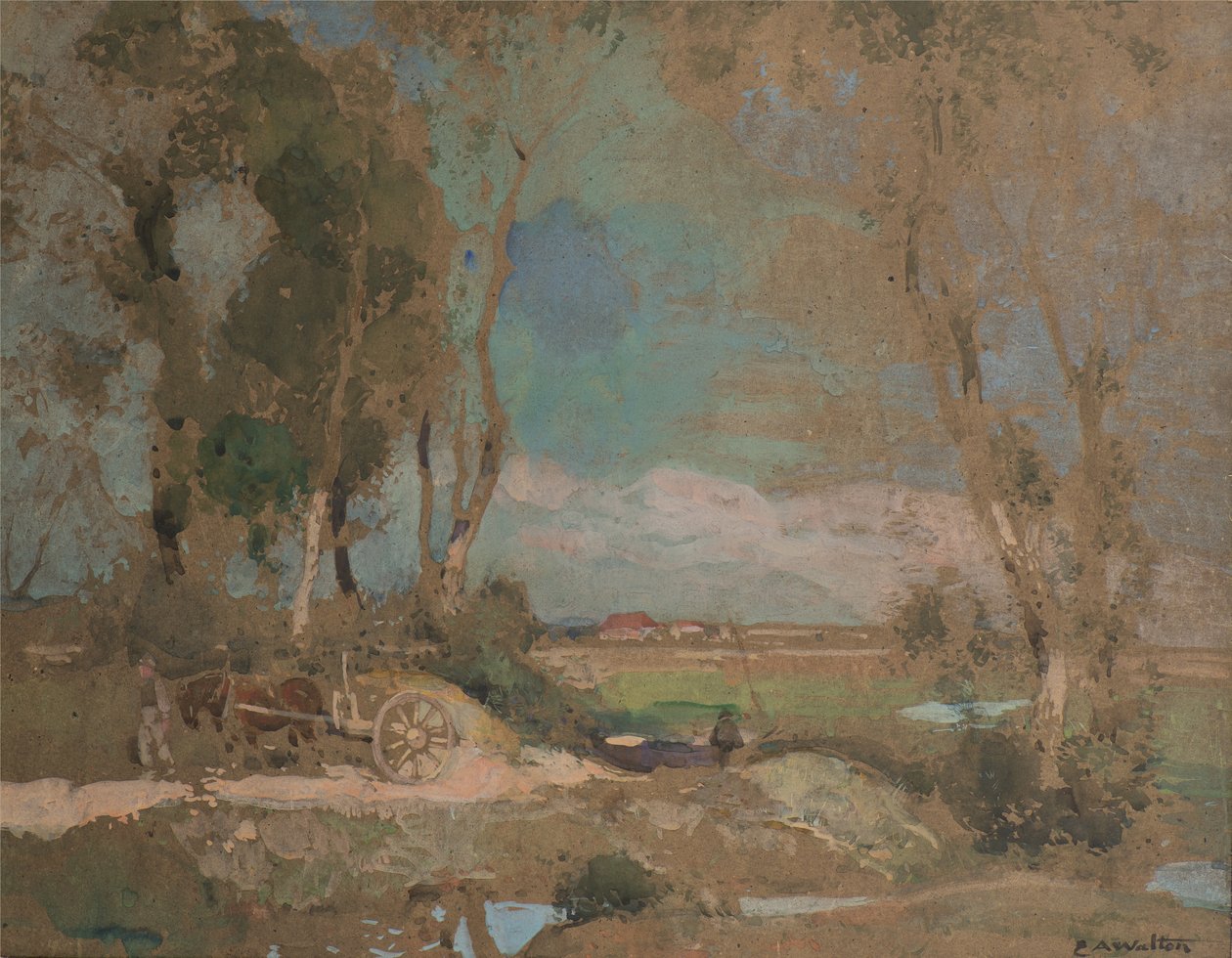 Gates of Fens, Suffolk od Edward Arthur Walton