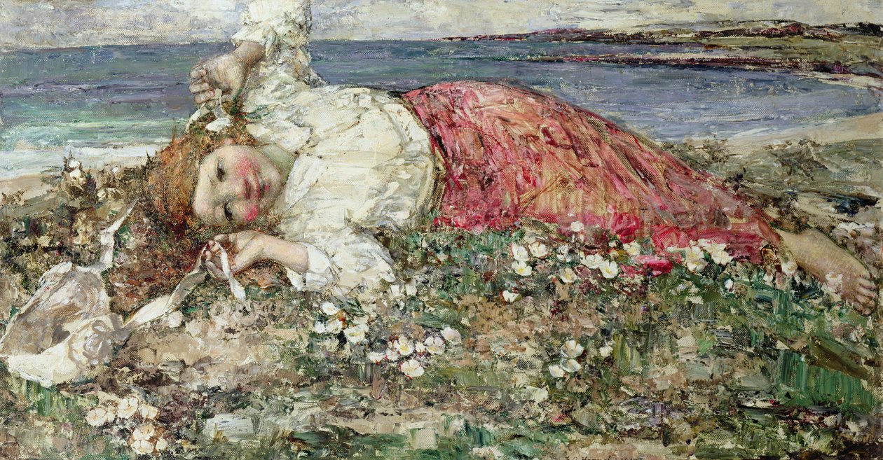 Šťastné léto (olej na plátně) od Edward Atkinson Hornel