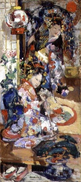 Japonské dívky od Edward Atkinson Hornel